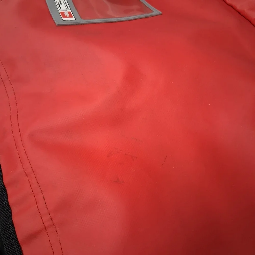 The North Face Base Camp Duffel Bag Red Black Medium Water Resistant Travel Bag